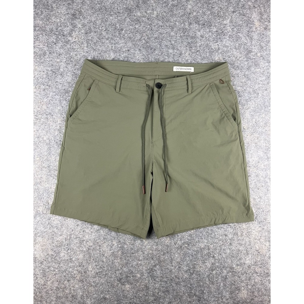 Outerknown All-Terrain Shorts Mens 36 Dusty Marsh Olive Recycled Drawstring